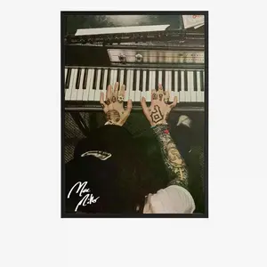 [NO FRAME]Mac Miller Piano Hands Poster – Retro Music Wall Art for Studio Decor