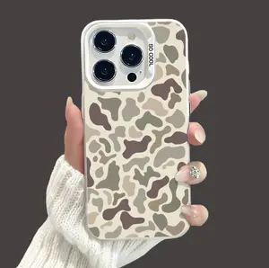 Camo Pattern Shockproof Phone Case for iPhone 7 8XXsmax17 16 15 14 13 12 11 Pro Max Plus ProtecitvedCover Affordable Anti-Fall Vintage Premium SitkaCamouflage anti-fall retrolens with high protection Smartphone Protective