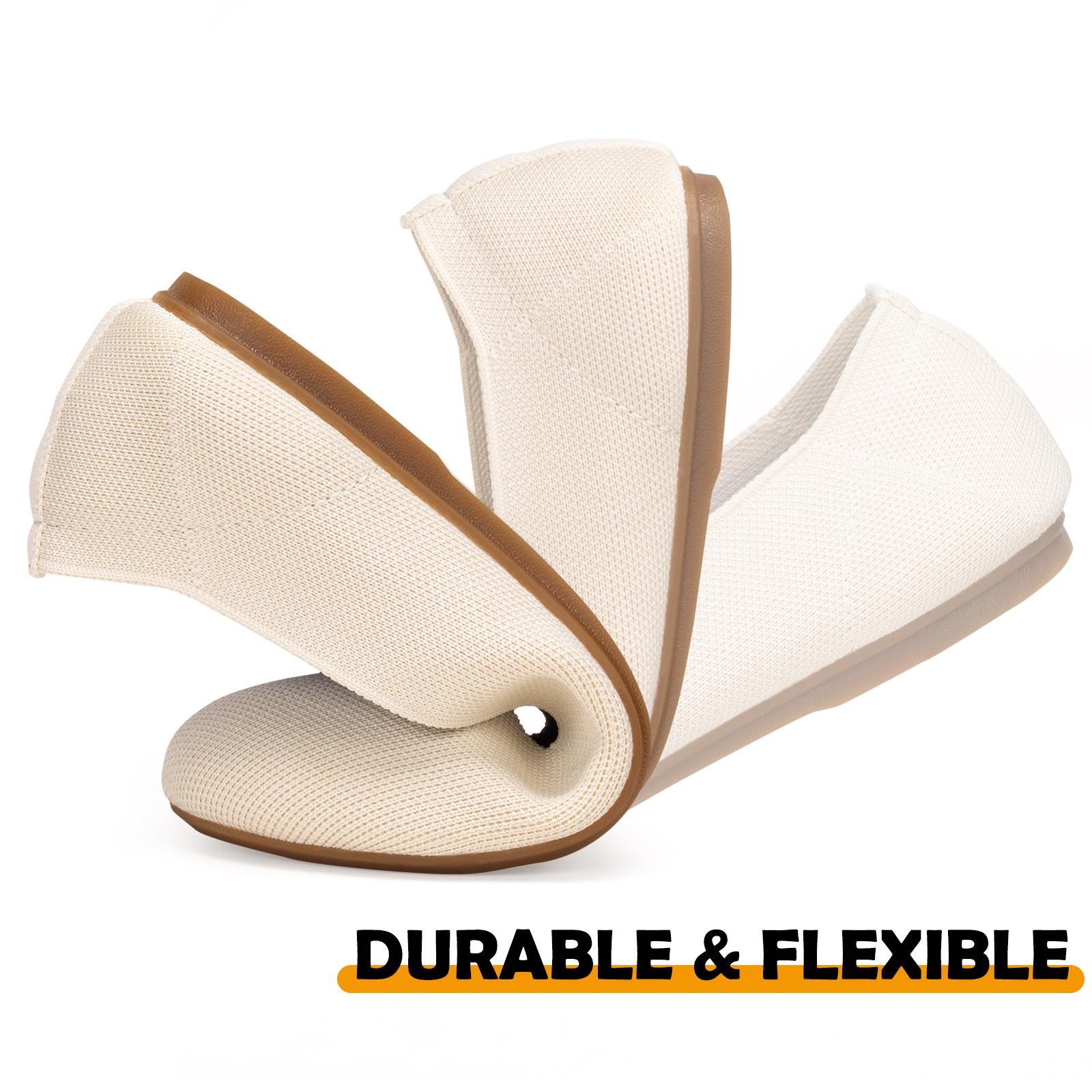 Flatgios Women's Ballet Flats Knitted Round Toe Flat Women's Walking Shoes Comfortable Casual Shoes Cream-8 Flatgios Women's Ballet Flats Knitted Round Toe Flat Women's Walking Shoes Comfortable Casual Shoes Cream-8