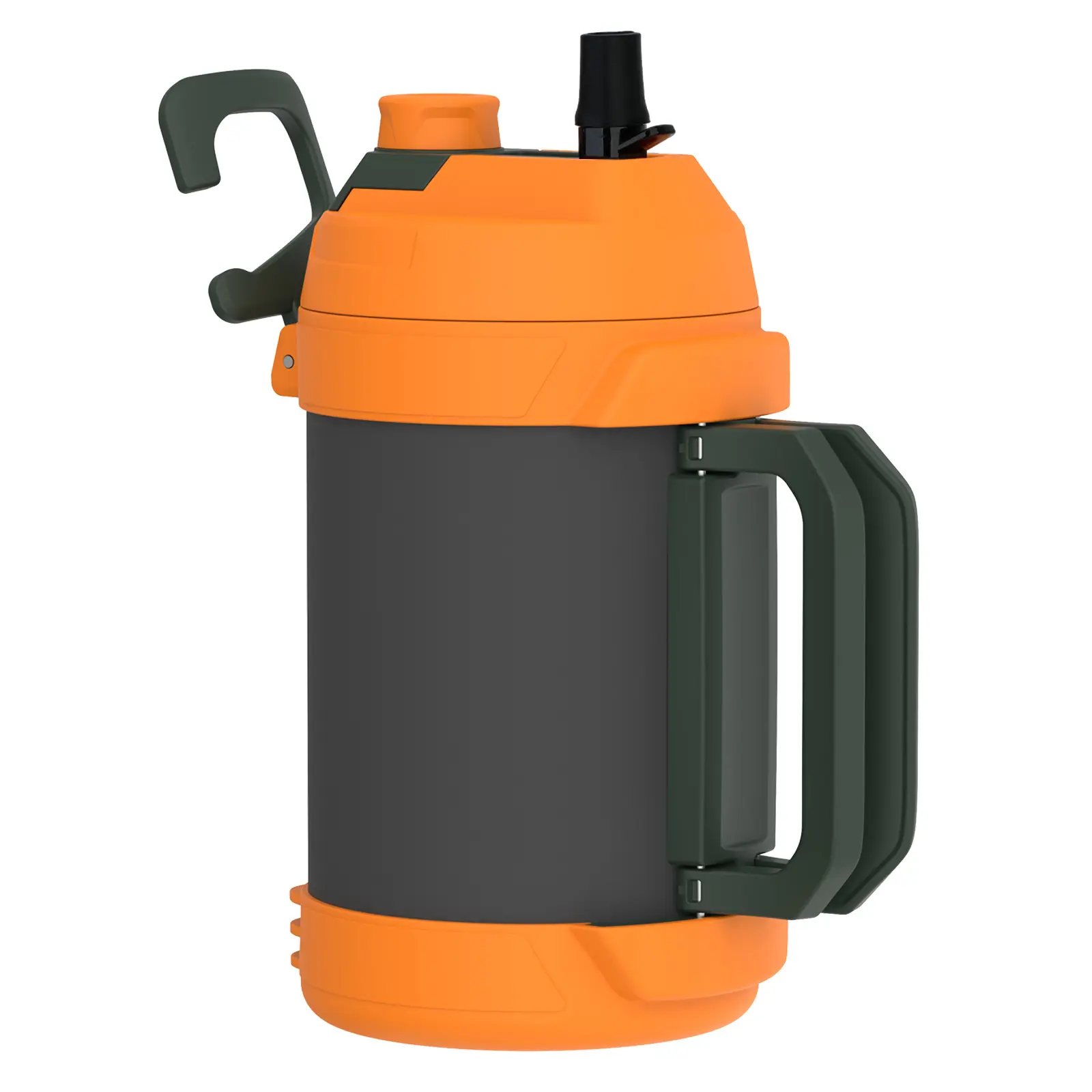 【Hydraful】Classic 128oz Insulated Stainless Steel Gallon Water Flask, Triple Wall Vacuum Heat-Resistant Anti-Scalding Jug, Sweat-Proof, Keeps Cold Above 48 Hrs, for Gym & Hiking, Flasks