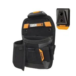 1pc TOUGHBUILT TB-CT-26 Heavy-Duty Tool Pouch with ClipTech, Construction Tool Organizer 8-Pocket Utility Belt Bag Tool Bag Organizer for Pros - Includes Knife & Measurement Compartments Tool Pockets