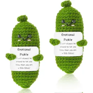 Velvetods Handmade Crochet Pickle Ornament ⭐ |   Mini Christmas Tree Decoration Gift |   Funny Stress Relief Doll for Holiday & Party Décor Pink Fresh Cut Flower Arrangement with Message