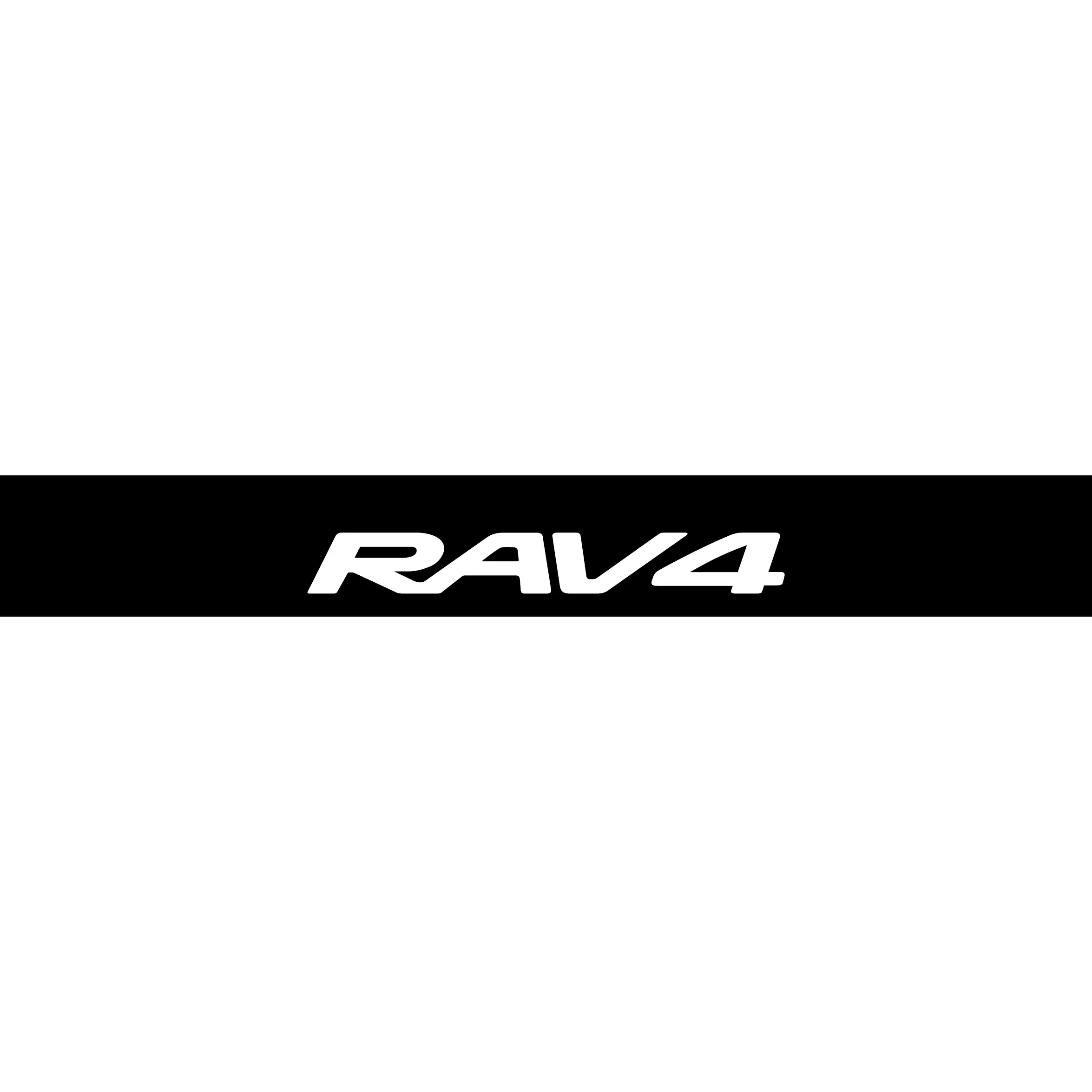 Custom RAV4 Windshield Banner with Sun Strip Black Background Graphic Decal / Sticker Vinyl Decal