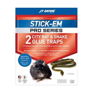 JT Eaton 7567316 Stick-Em Pro Series Small Glue Animal Trap for City Rats & Snakes- pack of 6