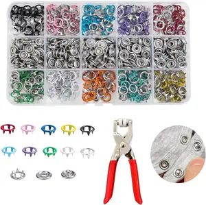 Handheld Manual Button Pliers Sewing Tools - 50/100pcs Sewing Accessories for Eyelet Pressing, Rivet Setting, Baby Clothing Punching outdoorfun