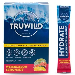 TruWild Hydrate Electrolytes & Aminos | Clean Hydration with BCAAs Glutamine for Muscle Recovery & Performance