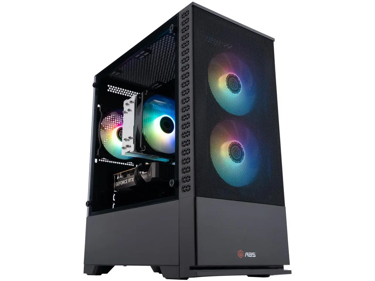 ABS Cyclone Aqua Prebuilt Gaming PC - Windows 11 - Intel Core i7-14700F - GeForce RTX 5060 8GB - DLSS 4 - 16GB DDR4 - 1TB NVMe SSD