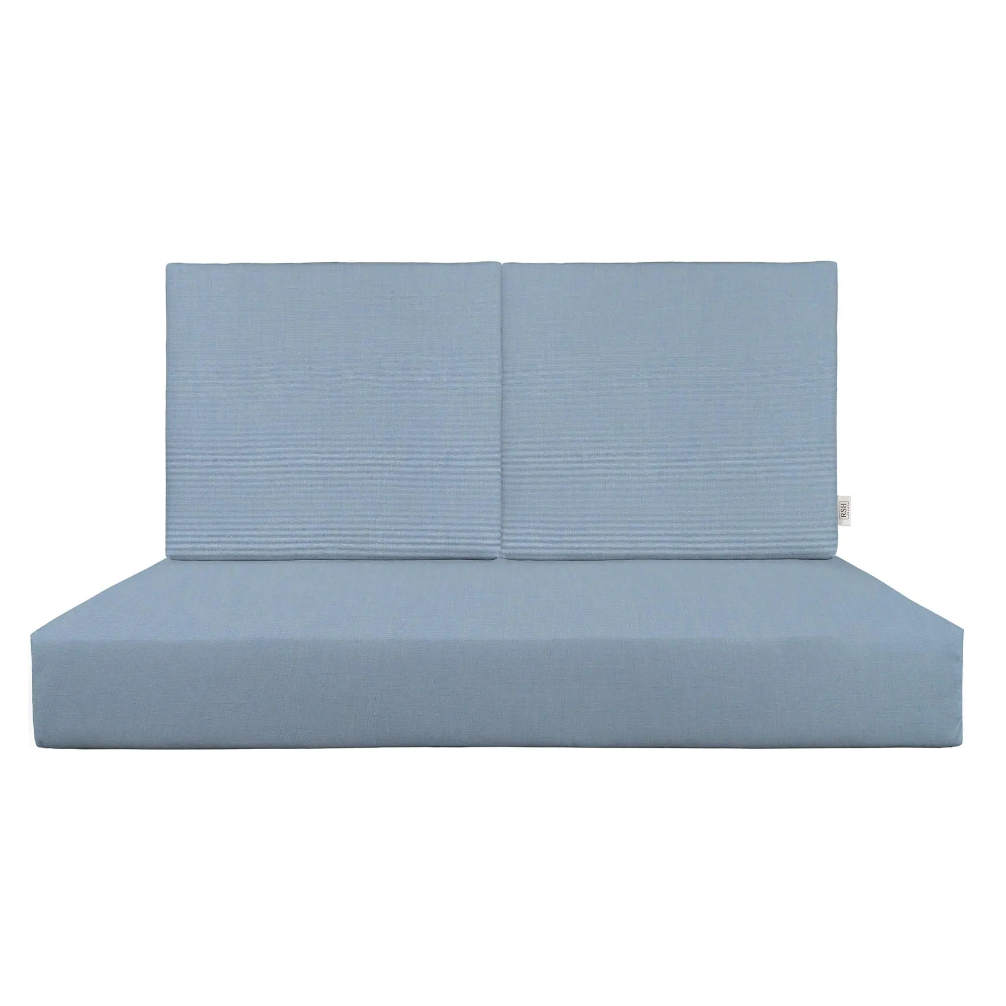 RSH Decor Sunbrella Loveseat Cushion Set for Outdoor Patio | Deep Seating Foam Settee & Back | Canvas Air Blue