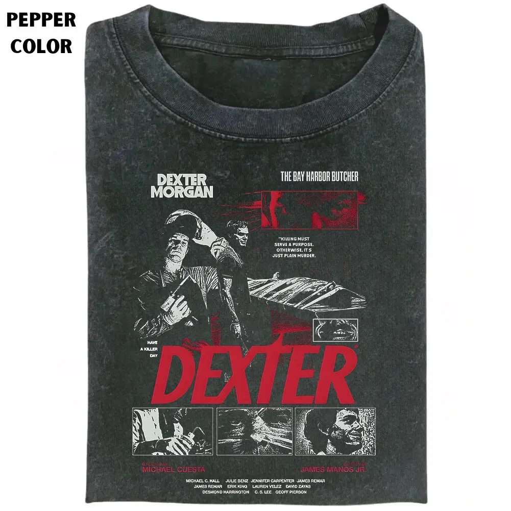 Dexter Vintage Shirt, Funny Dexter Movie Tee, Bay Harbor Butcher Graphic Shirt, Morgan 90s Retro T-shirt, TV Show Shirt, Gift for Men Women, Crew Neck T-shirt, Trending T-shirt