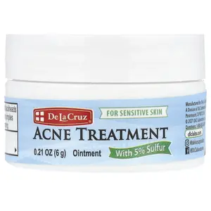 De La Cruz Acne Treatment with 5% Sulfur, 0.21 oz (6 g)