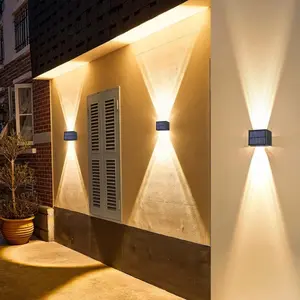 Bright Solar Wall Light, High Lumen LED Outdoor Lamp, Solar Lights Outdoor, Garden Decor, Patio, Garage, Yard, Energy Efficient, Water Resistant, Waterproof Outdoor Lights