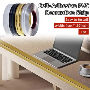 1 Roll of 300x4cm Self-adhesive PVC Corner Decoration, Flexible Corner Decoration Strip, Easy To Peel and Paste, Used for Background Wall, Door and Window Frame Edges Decoration