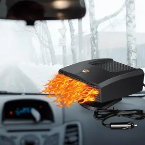 150w Car Heater, Portable 12v Car Heater, Cars Heaters Windshield Demister, Auto Defogger 360° Rotatable Heaters (black)
