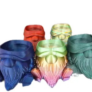 Gnome 3D Printed Organizer Planter - Unique Gnome Design for Versatile Use as Organizer or Planter - Sturdy and Durable 3D Printed Material - Perfect for Gardeners and Decorators Large 3.75"  wide × 4.25 Tall.