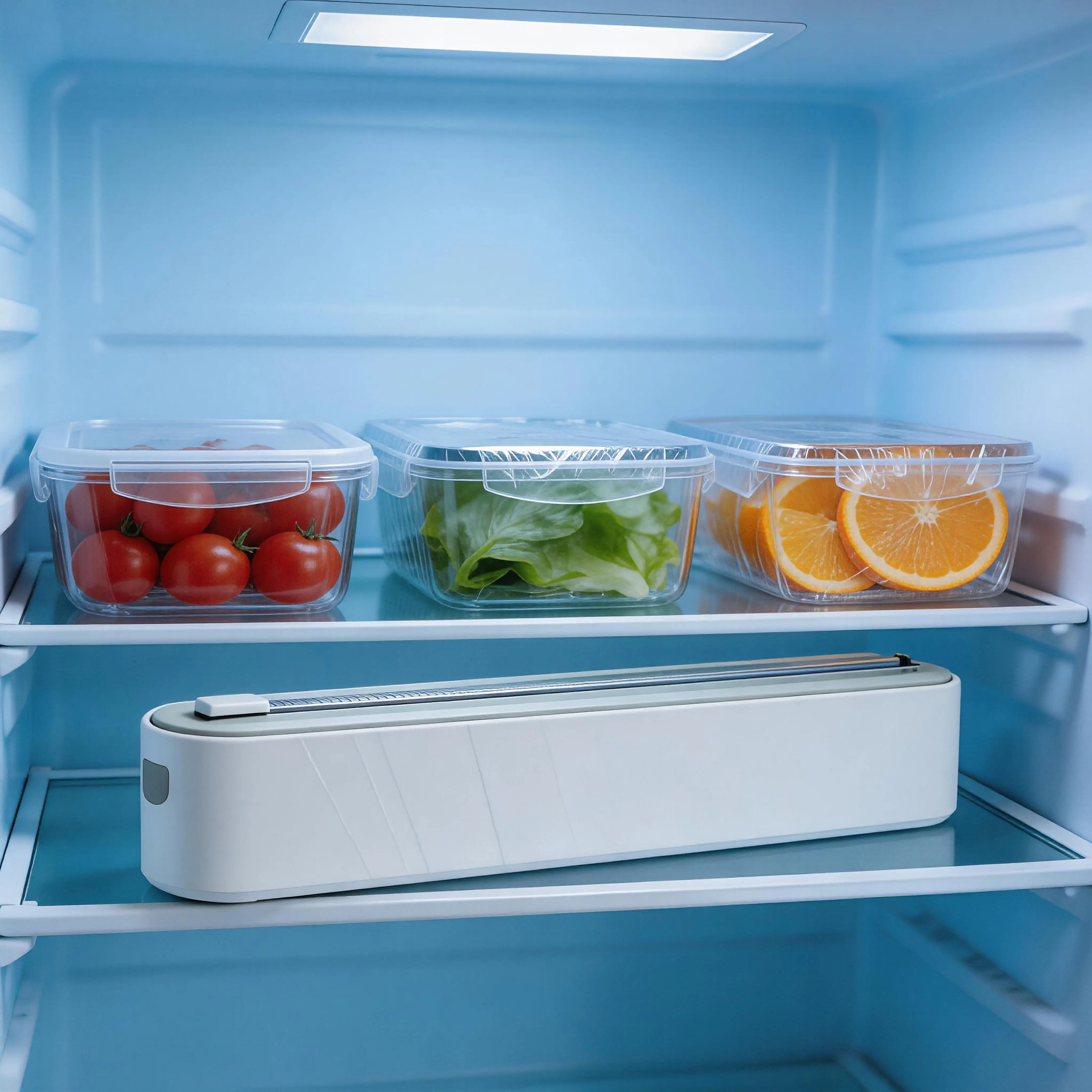 Kitchen Wrap Dispenser with Cutter – Magnetic Aluminum Foil & Plastic Wrap Organizer, Heavy Duty Tin Foil Box for Countertop or Fridge, Multipurpose Storage for Wax Paper, Cling Wrap Non-slip Stainless Steel Chopping Board