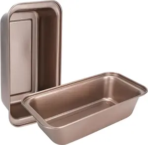 2pack Loaf Pan, 9inch Banana Bread Pan, Non-Stick Banana Bread Pan, Stackable Bread Pans for Homemade Bread, 10x5inch Small Bread Pans for Baking  Loaf Molds  Bakeware