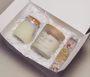 Self Care Box Bath bundle body oil candle bath tea gift set manifestation candle handmade massage candle herbal bath salts relaxing bath soak bundle spa set gift for her handmade skincare