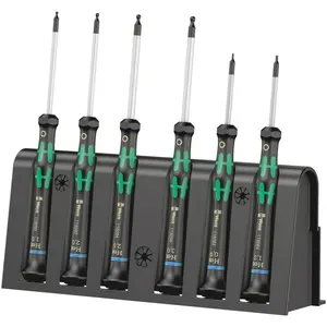 Wera 2052/6 Hexagon screwdriver set and rack for electronic applications, 6 pieces