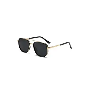 Geometric Frame Double Beam Stylish Sunglasses - Polarized Protection, 2025 Back to School Travel Accessory, Fall/Summer Fashion Essential