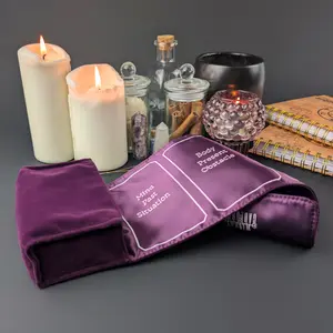 Purple Tarot Wrap and Cloth, Pouch for Tarot Deck, Satin Tarot Storage with Spread Pattern Gift Organiser