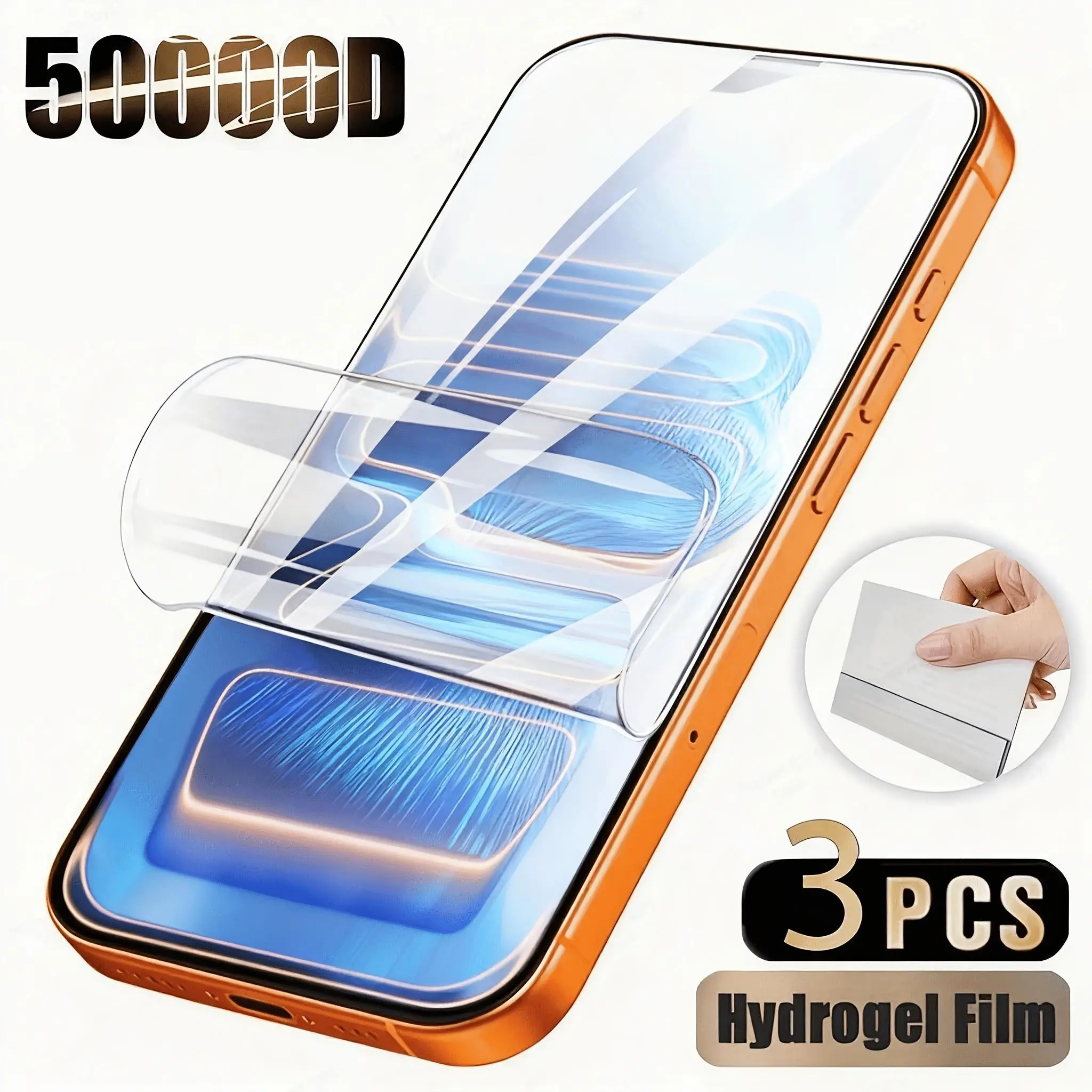 3 Pcs HD Hydrogel Screen Protective Film for iPhone 17/16/15/14/13/12/11/pro/max/s/x/XS/XR, Soft Hydrogel Phone Screen Protector, Accessories