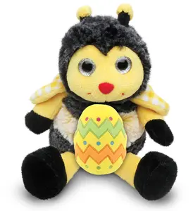 DOLLIBU Soft Plush Easter Egg Stuffed Toy - Super Soft Polyester Material, Spring Theme Sitting Bee Stuffed Doll
