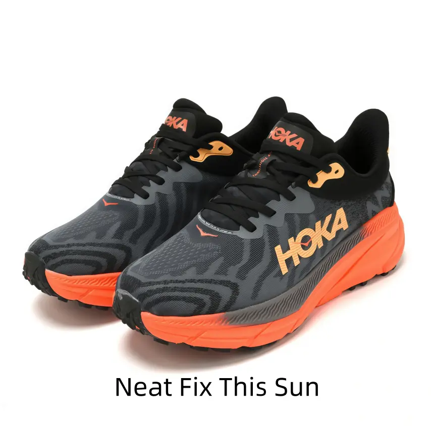 Grey Black Camo Mesh Running Shoes, Bright Orange Cushioned Midsole Shock Absorbing Traction Outsole Breathable Lace Up Athletic Training Sneakers For Men Women