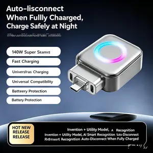 Full Charge Automatic Separator with Ai Recognition, Auto Power off for Type-C Devices, Phone Tablet Power Bank Earphone Adapter, Pd Fast Charger