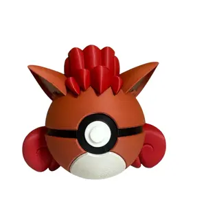 Vulpix Poke Ball - Inspired 3D Printed Poke Ball Collectible