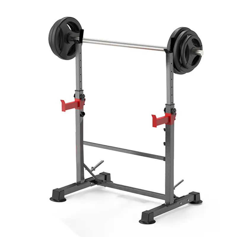 KBQ Squat Rack, Heavy-Duty Steel All-in-1 Weight Lifting Stand for Home Gym Resistance Training, Adjustable, 550 LBS Max Load