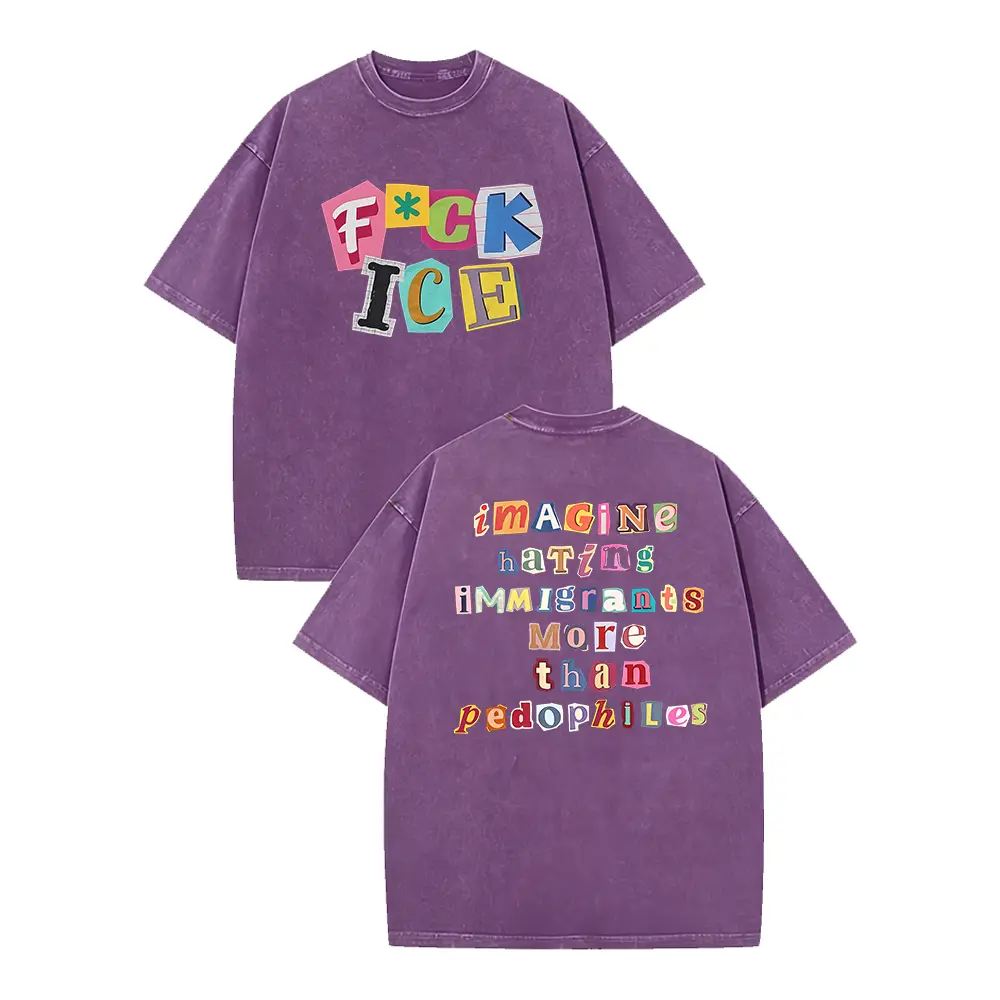 Washed T-shirt-Purple