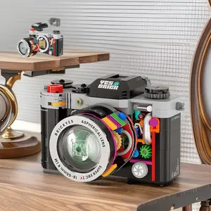 Brick Also Building Blocks Mechanical Universe Retro Camera Assembly Handmade Toy Model Ornament Boys Birthday Gift Wholesale