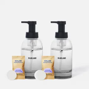 Blueland Foaming Hand Soap Duo, Plastic-Free, Eco-Friendly Hand Wash Soap Refill Tablets + 2 Refillable Glass Bottles Blueland Foaming Hand Soap Duo, Plastic-Free, Eco-Friendly Hand Wash Soap Refill Tablets + 2 Refillable Glass Bottles