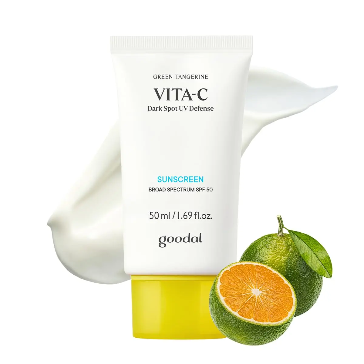 [GOODAL] GREEN TANGERINE VITA C DARK SPOT UV DEFENSE SUN SCREEN 50ml | -C Dark Spot UV Defense Sunscreen SPF 50, Daily Skin Care Korean Sunscreen for Face, Broad spectrum, No White Cast