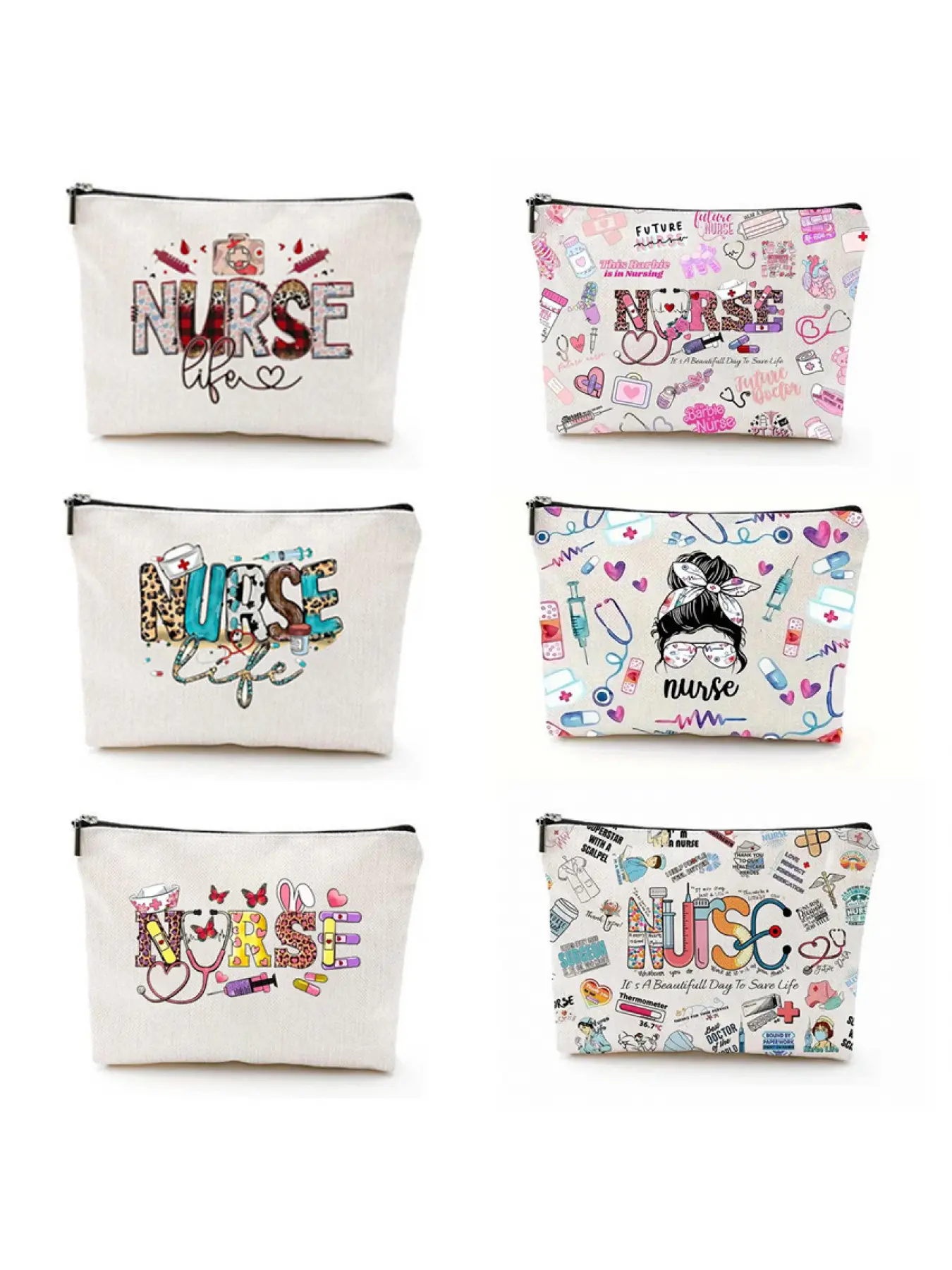 Nurse's makeup bag gift, nurse's zipper bag, makeup bag, storage bag, Makeup Organizer Pouch, Cosmetic Pouch, nurse's gift, Vanity Purse