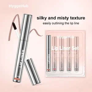 Shop Clearance&Valentine's Day Gifts & hit product 4Pcs Peel Off Lip Liner Stain Lip Gloss Lip Tint Set Velvet Matte Tattoo Long Lasting Waterproof Transfer Proof Brightening Cosmetic Clear Lipstick