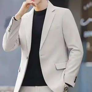 2025 Men’s Casual Blazer Korean Style Trendy Slim Fit One-Piece Spring/Autumn Suit Business Formal Wear Men’s Fashion