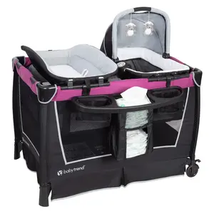 Baby Trend® Retreat Portable Nursery Center® Playard w/ Removable Full Bassinet, Changing Table, Organizer & Tote Bag