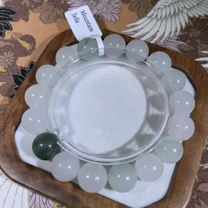 【Mountain Jade】Mountain Jade Beaded Bracelets for Women,Stretch Healing Crystal Bracelet Stone Jewelry Gifts