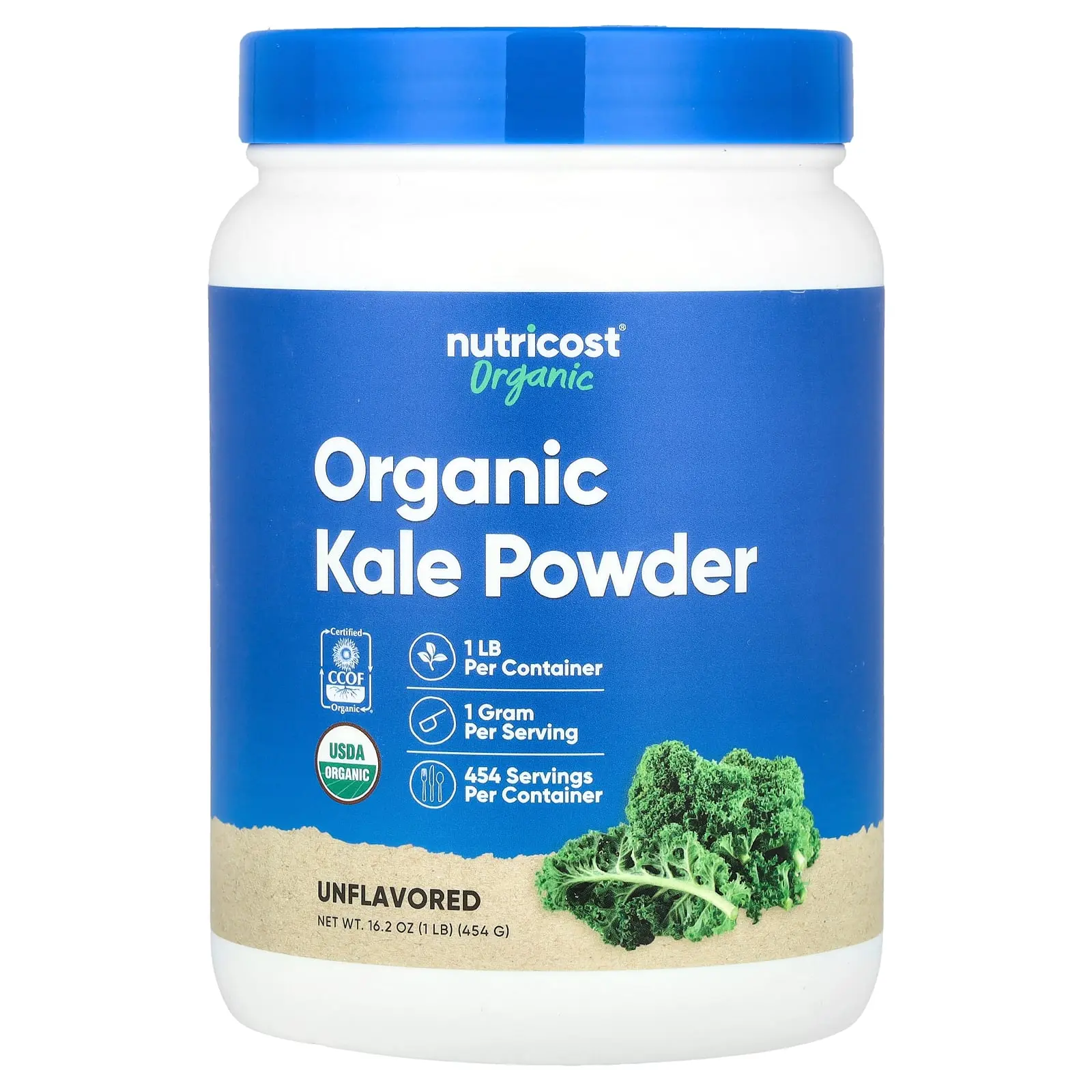 Nutricost Organic Kale Powder, Unflavored, 16.2 oz (454 g)