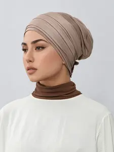 Women's Premium Jersey Hijab Set, Soft Modal Fabric Sleep Cap & Elastic Hairband, Daily Wear Headwear for Comfortable Styling