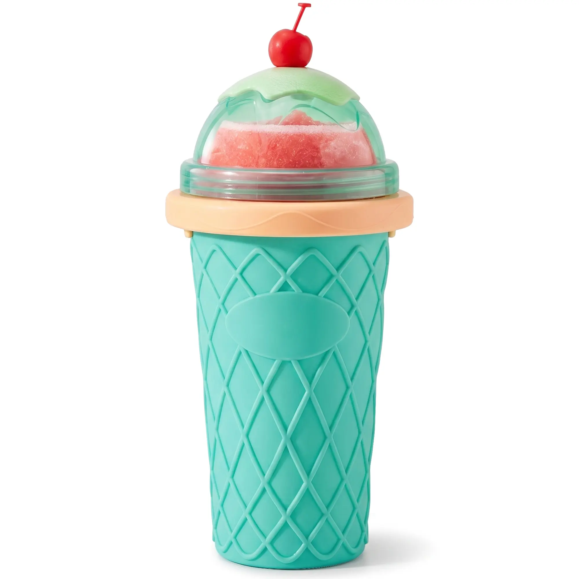 Slushie Cup, 1 Pack Slushy Maker Cup, Frozen Magic Squeeze Cups for Juice Milk Yogurt Ice Cream Make, DIY Cooling Cup with Lid & Straw Cool Stuff Things for Friends Family, Slushie Maker Cup,dorm essentials,home essentials