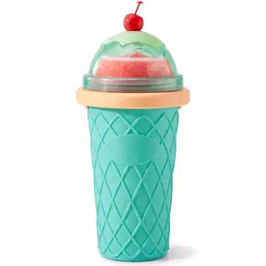 Deals For You Days Slushie Cup, 1 Pack Slushy Maker Cup, Frozen Magic Squeeze Cups for Juice Milk Yogurt Ice Cream Make, DIY Cooling Cup with Lid & Straw Cool Stuff Things for Friends Family
