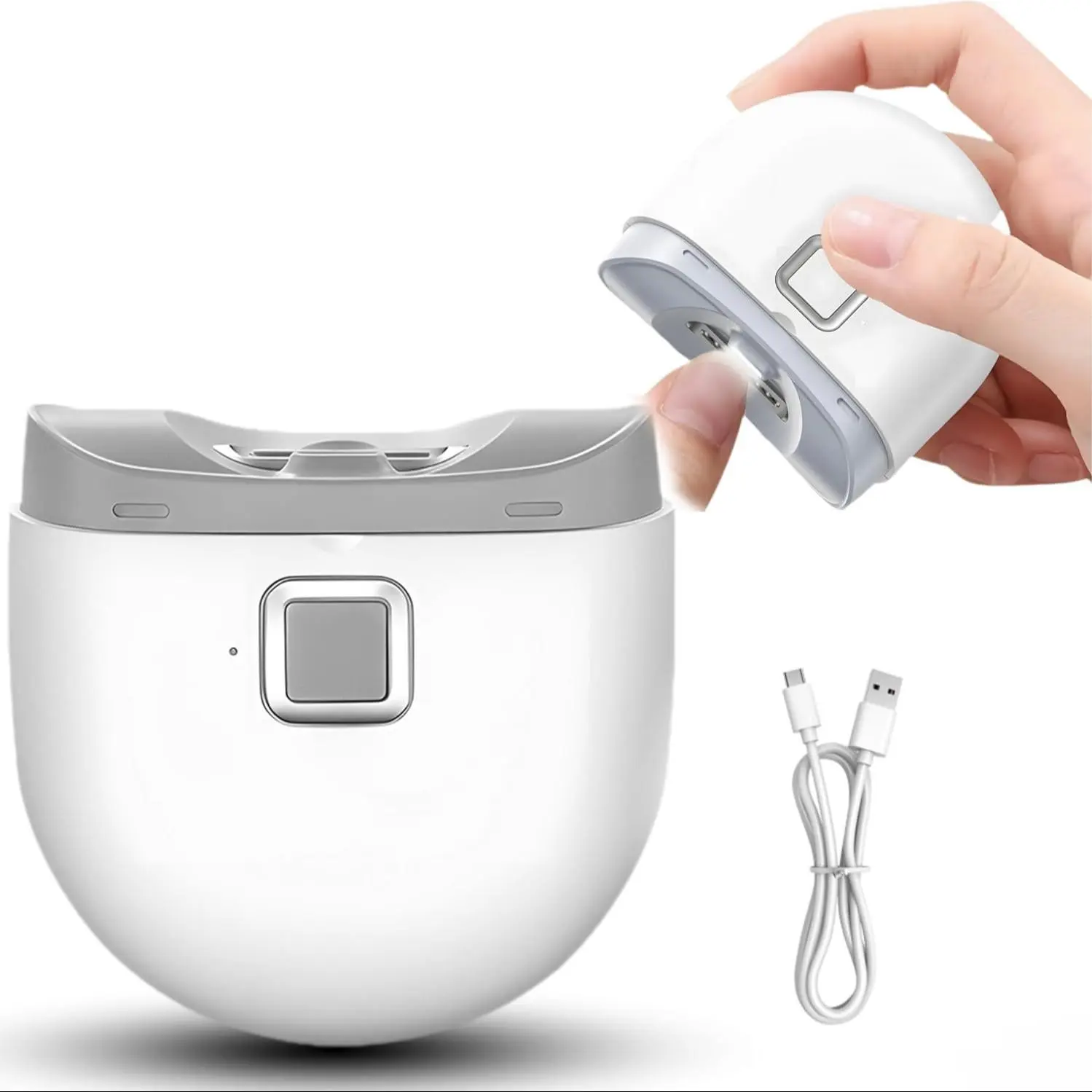 Electric Nail Clipper with Light, Automatic Nail Trimmer, Mini Nail Clippers for Home & Travel, Manicure & Pedicure Care Tool for Women & Men, Toenail Trimmer