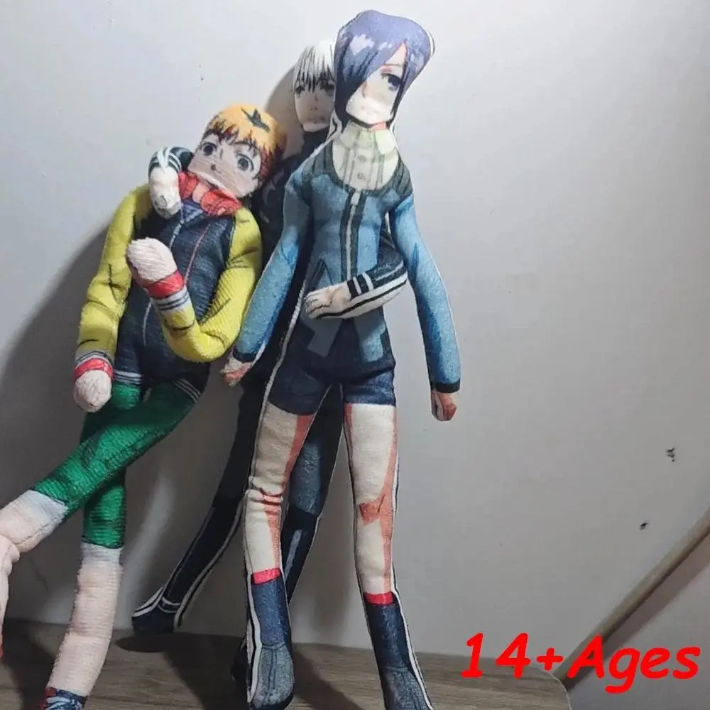 Anime Kaneki Ken/Juzo Suzuya/Touka Kirishima Cosplay Cotton Doll, 1-pcs 30cm Abstract Slender Twistable Plush, DIY Specialty Toy for Room Decoration, 1*Pcs Doll, Unisex