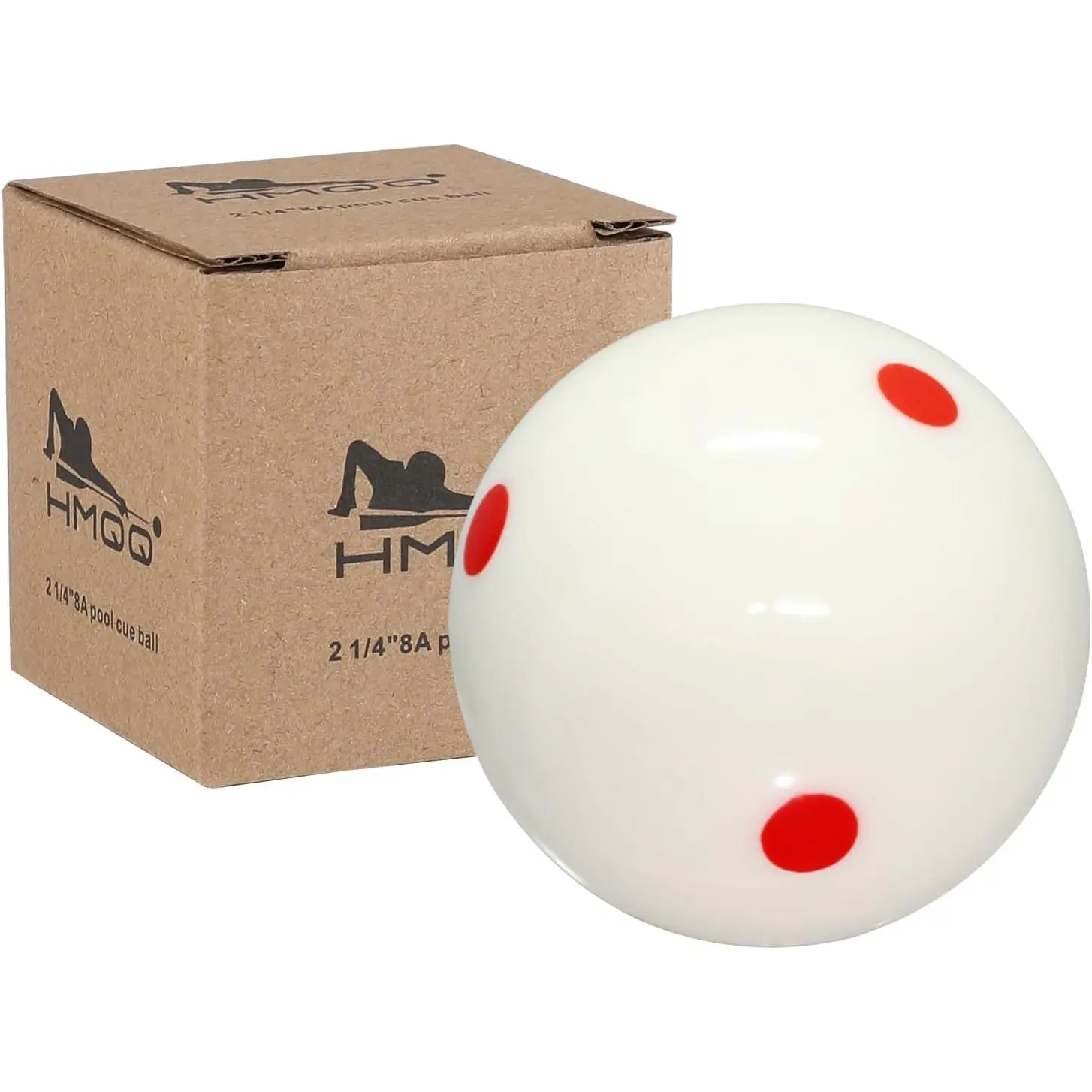 2 1/4" Pool Cue Ball with Six Dots and Professional AAAA Grade Billiards Cue Ball, Set of 1