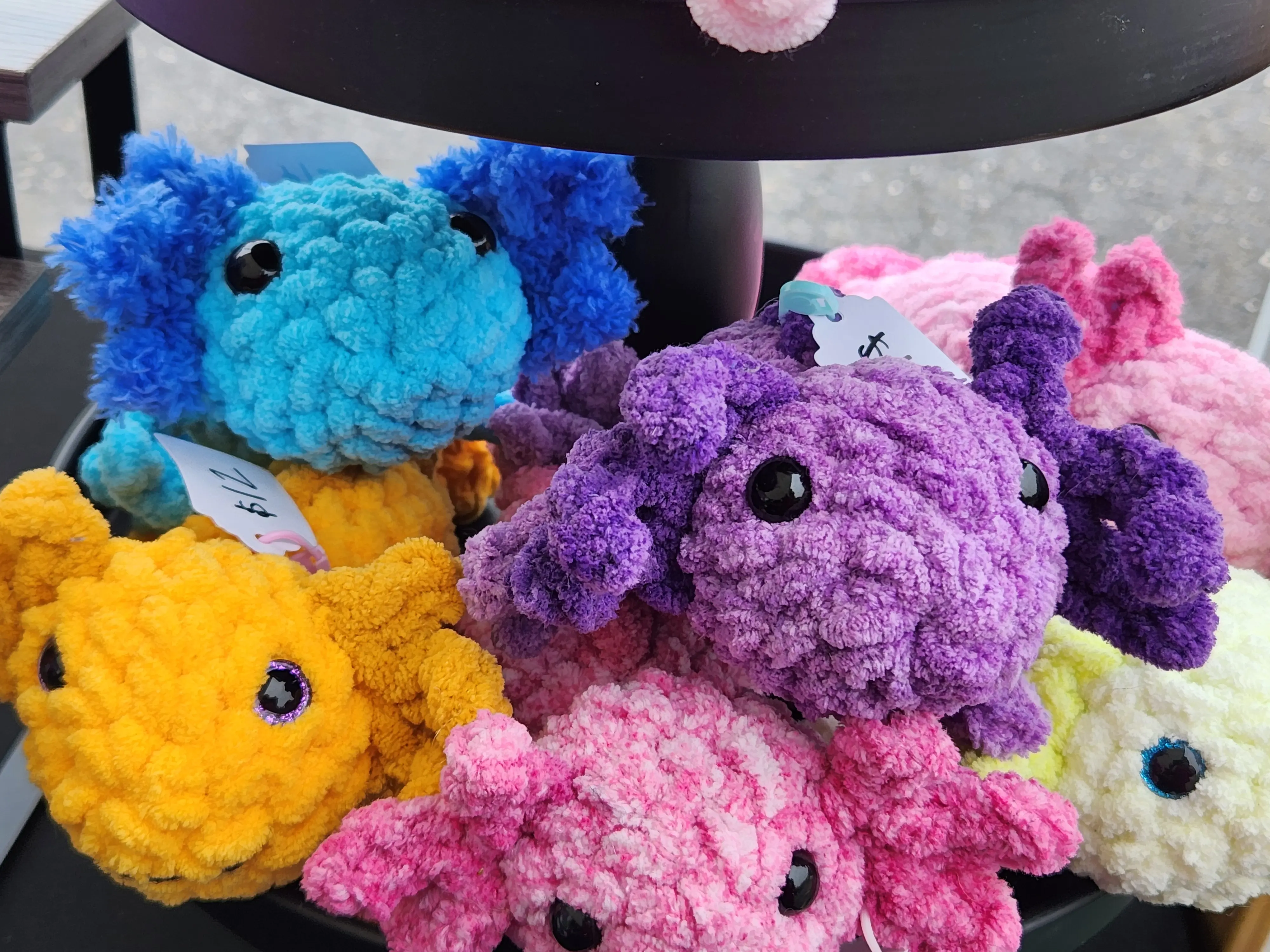 Axolotl Handmade Crochet Plushie, Collectible Stuffed Toy,