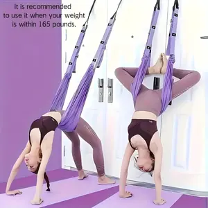 Home Yoga Hanging Rope Trainer, Back Bend Training, Door-Mounted Inversion Bar, Stretch Band, No Installation Required, Home Gym Equipment, Home Pilates Equipment, Yoga Fitness Equipment, Stretching Gear