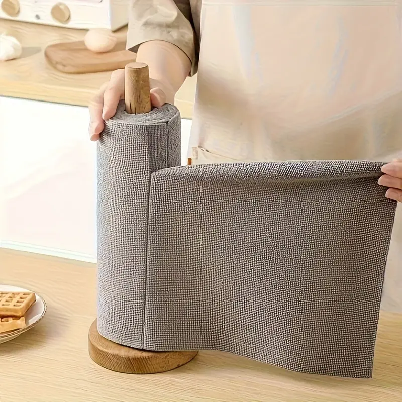 30pcs/1roll Reusable Microfiber Cleaning Cloths, Absorbent & Rust-Proof Kitchen Towels, Multipurpose Household Cleaning Supplies, Home Kitchen Cloth, Microfiber Towel Roll, Dishcloth Replacement, Cleaning Tools