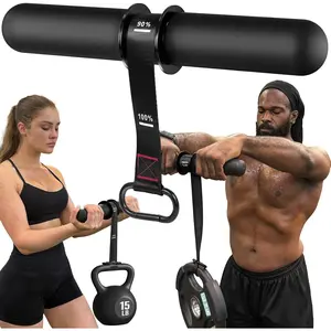 Forearm strength trainer and forearm exerciser, wrist roller with thickened handle, forearm strength trainer with adjustable straps--ideal for grip strength training, muscle building, and rehabilitation